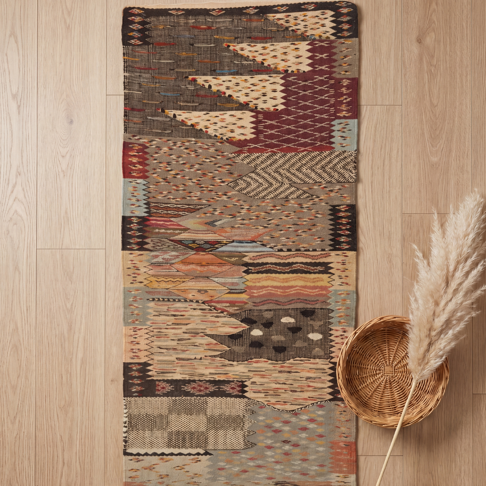 Mosaic Taznakht Rug - Berber Picasso Moroccan Wool Carpet