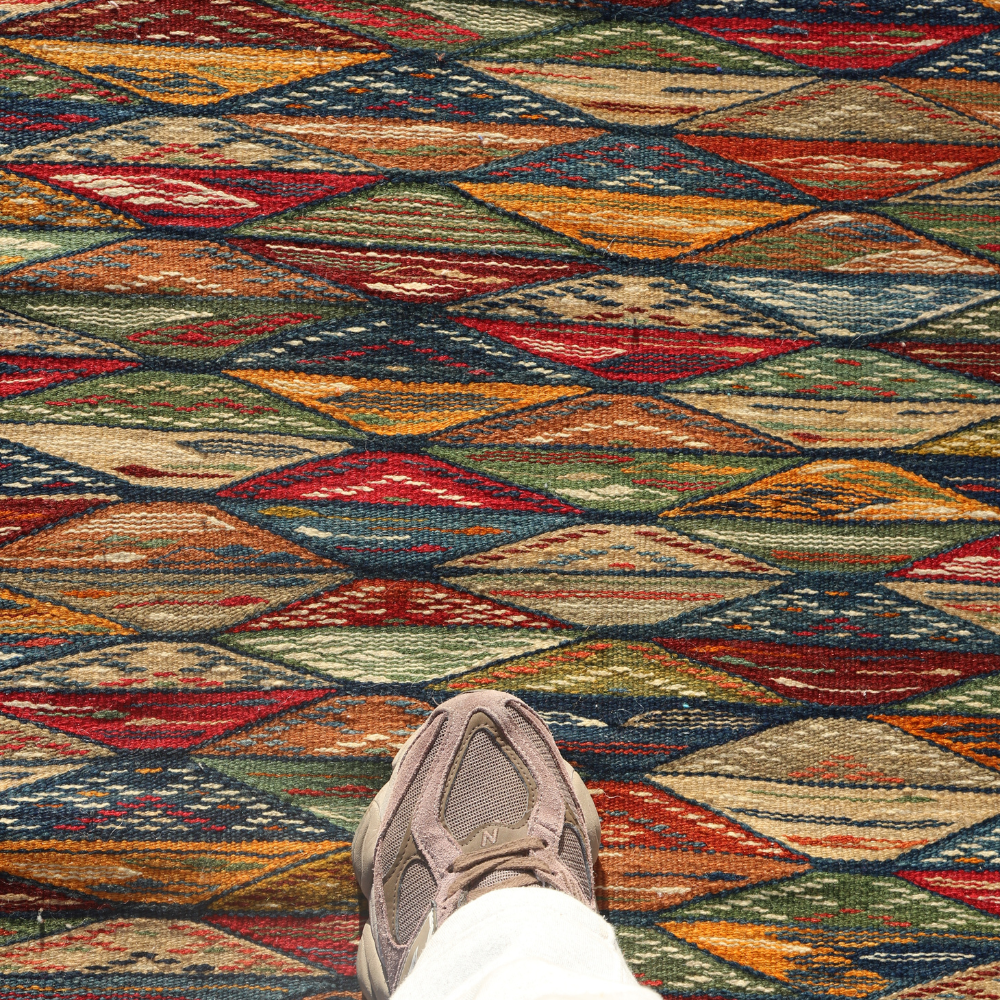 Abstract Berber Picasso Rug - Handwoven Geometric Wool Carpet