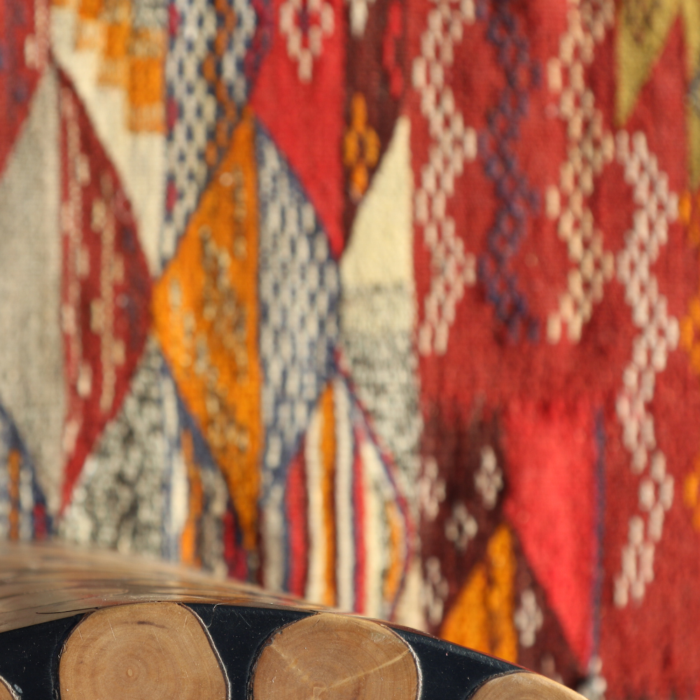 Berber Picasso Rug - Abstract Flat Weave Wool Carpet