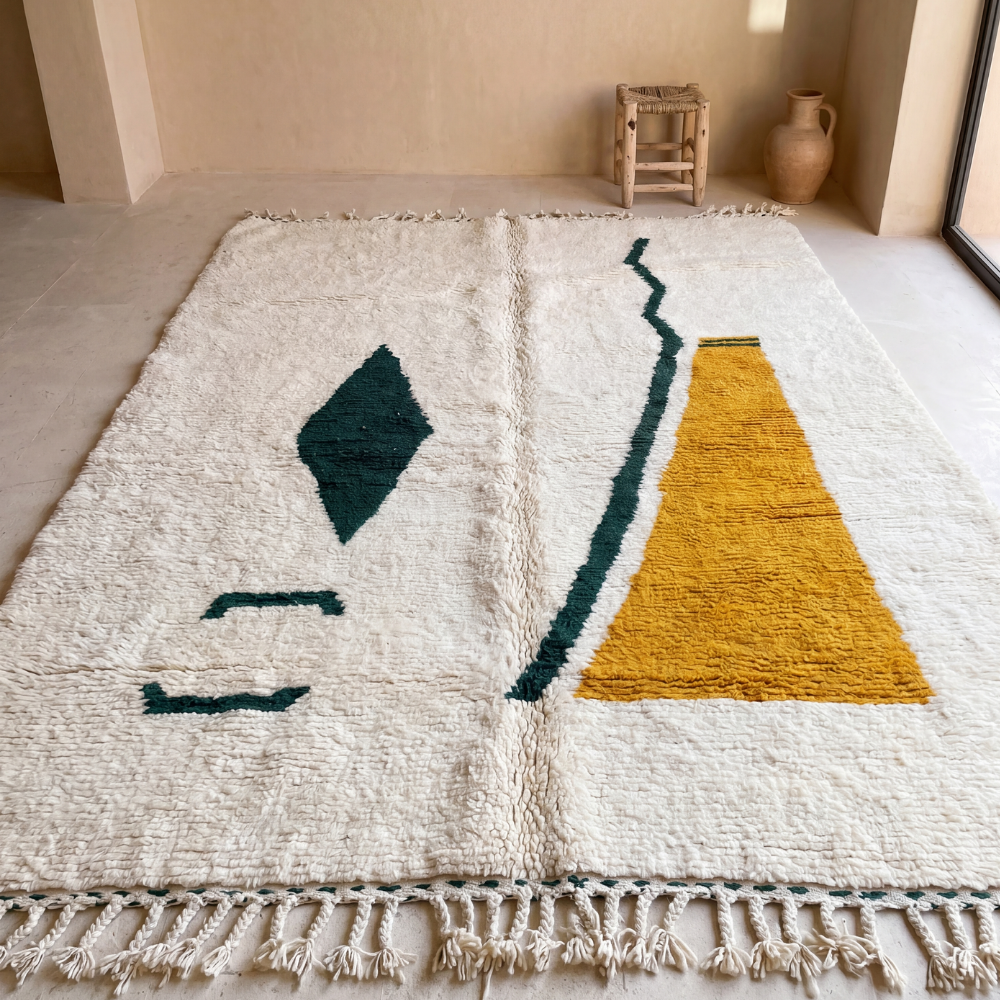 Contemporary Beni Ourain Rug - Moroccan Wool Berber Carpet
