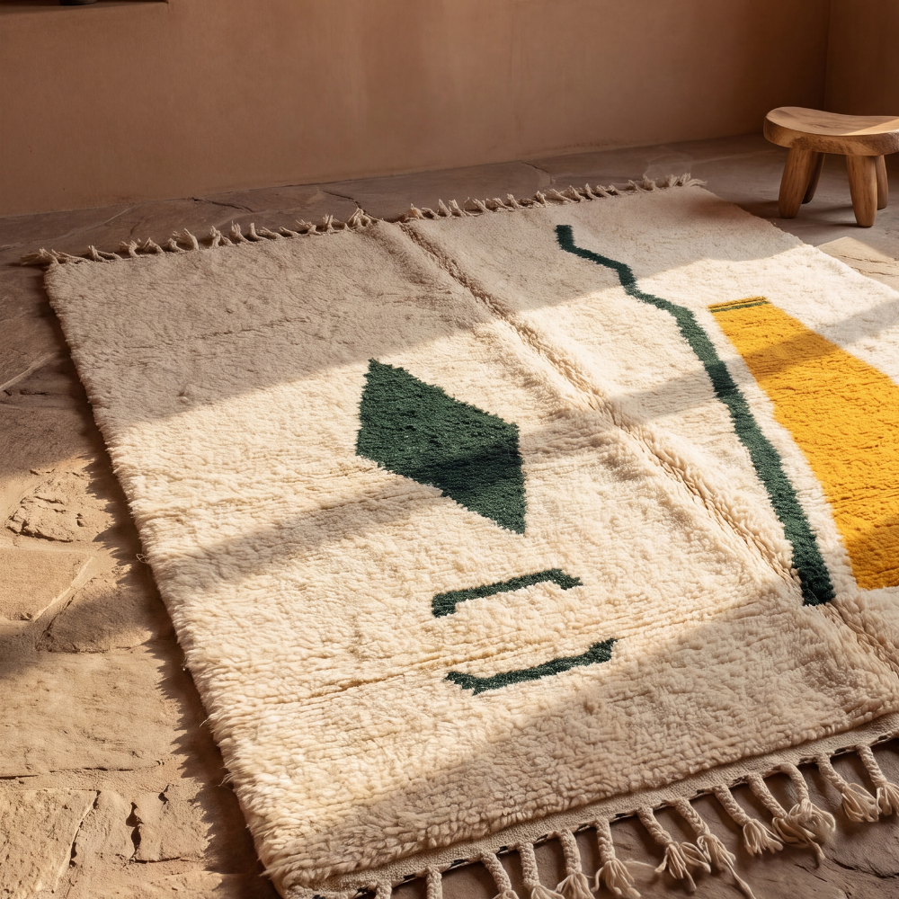 Contemporary Beni Ourain Rug - Moroccan Wool Berber Carpet