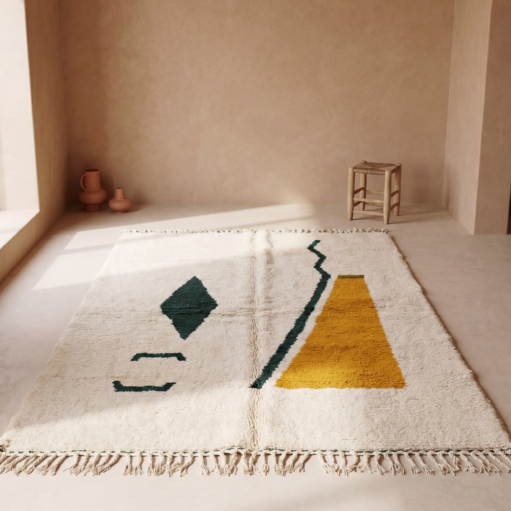 Contemporary Beni Ourain Rug - Moroccan Wool Berber Carpet