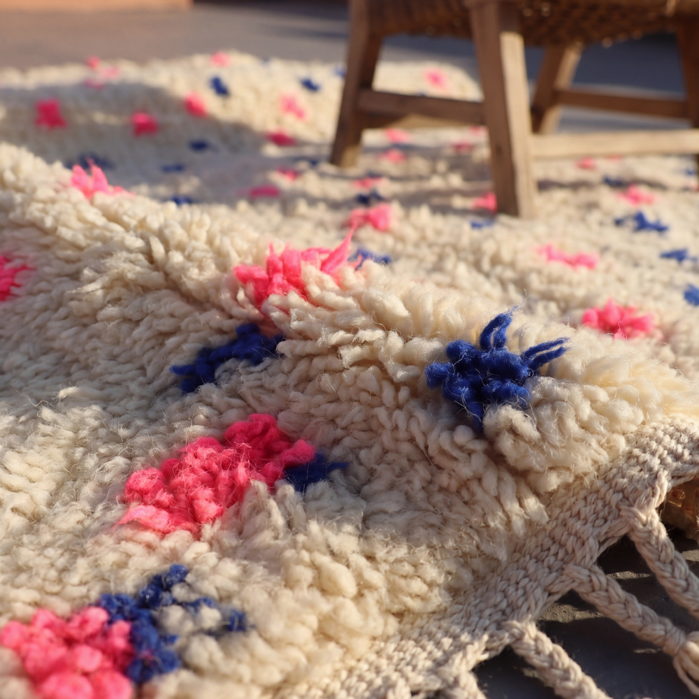 Contemporary Beni Ourain Rug - Handwoven Modern Berber Wool Rug