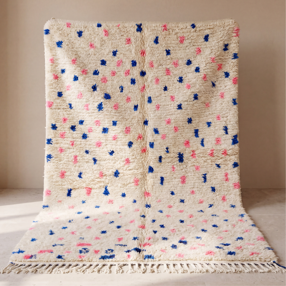 Contemporary Beni Ourain Rug - Handwoven Modern Berber Wool Rug