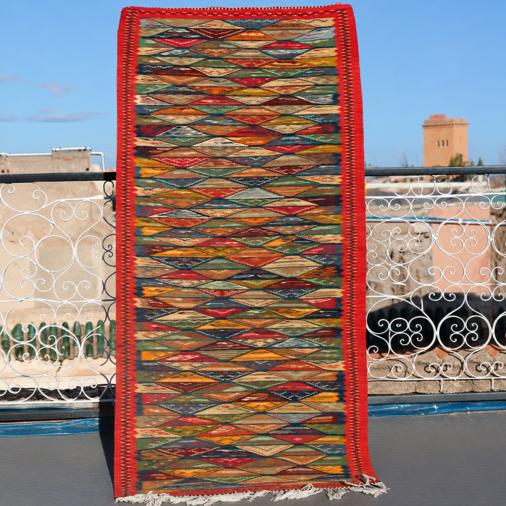 Abstract Berber Picasso Rug - Handwoven Geometric Wool Carpet