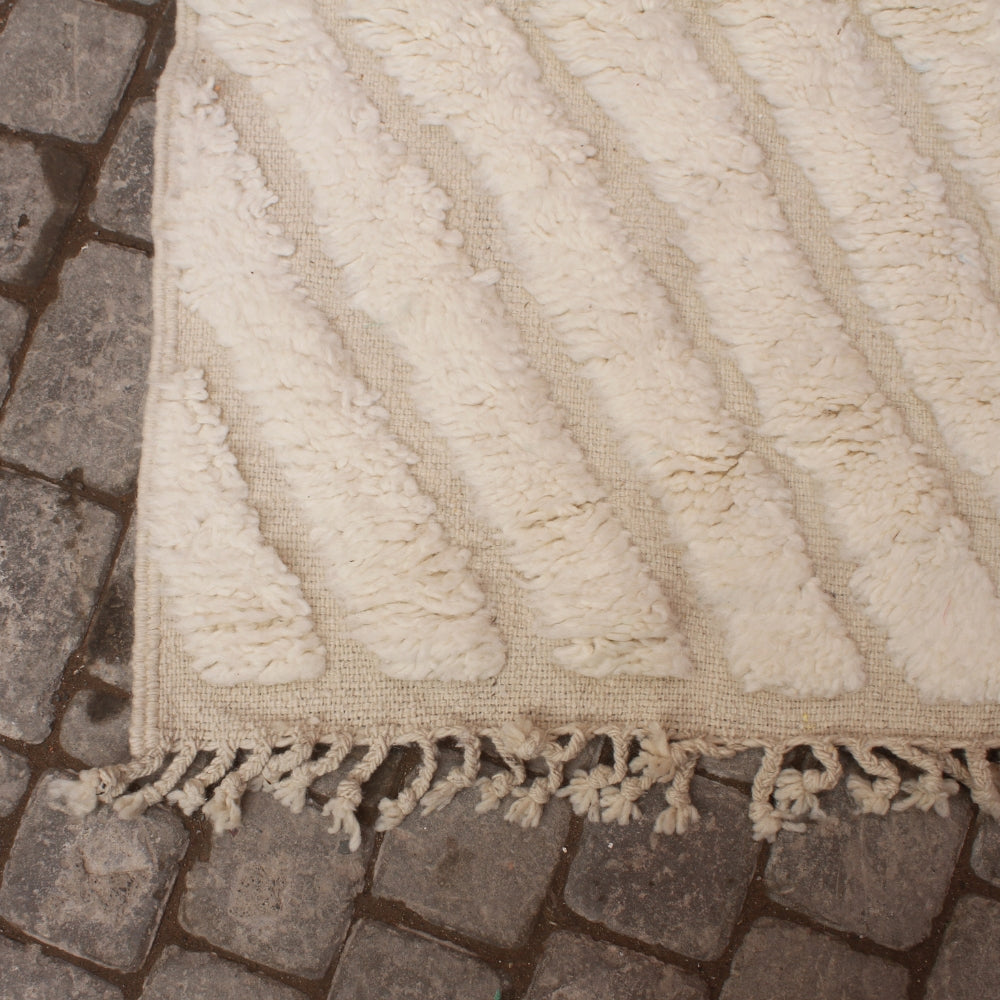 beni ourain rug handwoven moroccan wool carpet