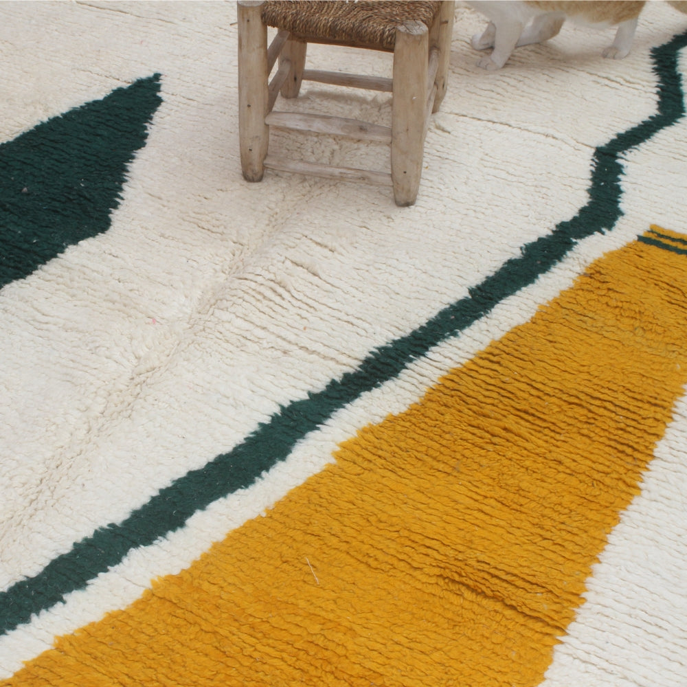 Handmade Moroccan Beni Ouarain wool rug
