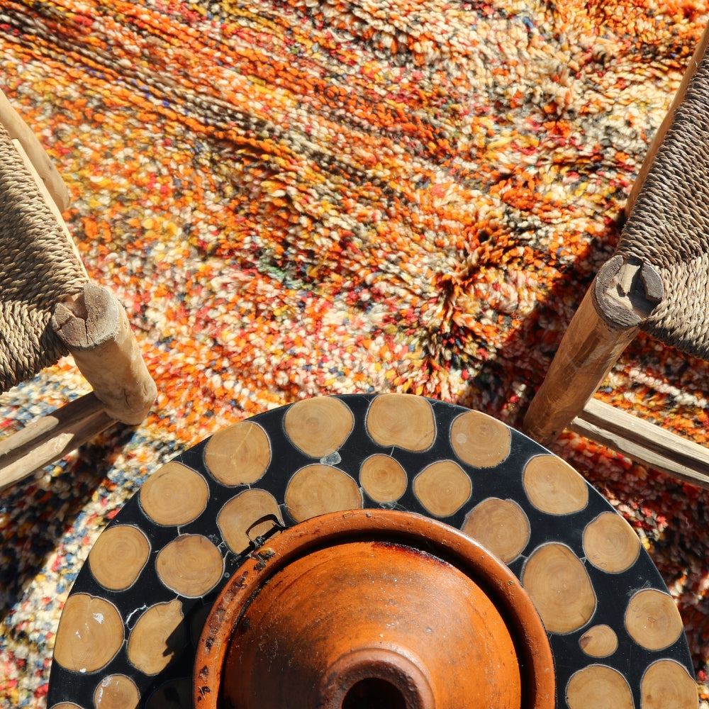 One of a kind Moroccan rug made from natural wool