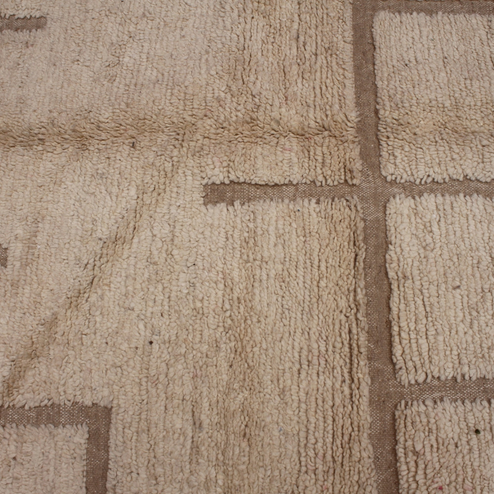 moroccan beni ourain wool rug detail