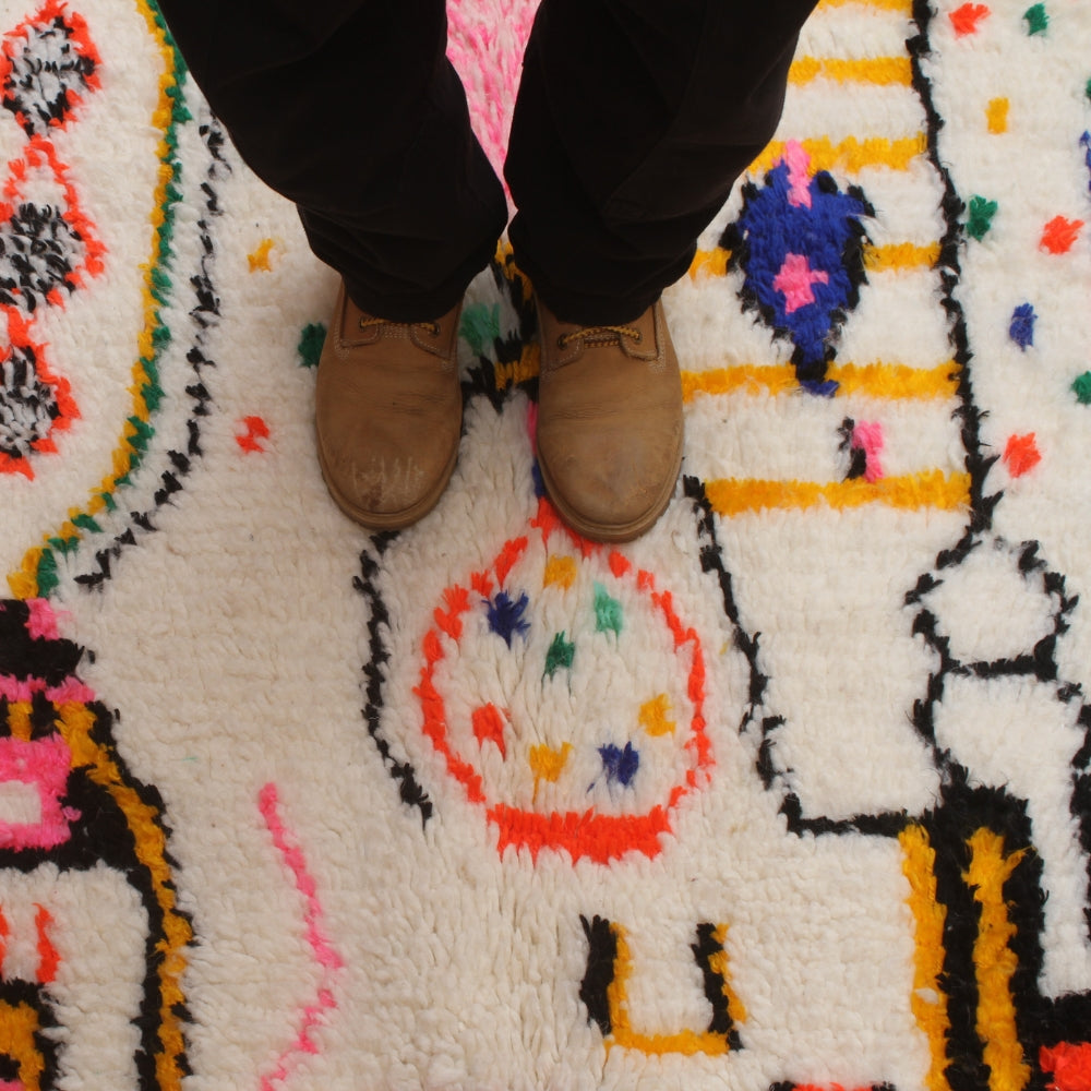 Handmade Azilal Berber wool rug from Morocco