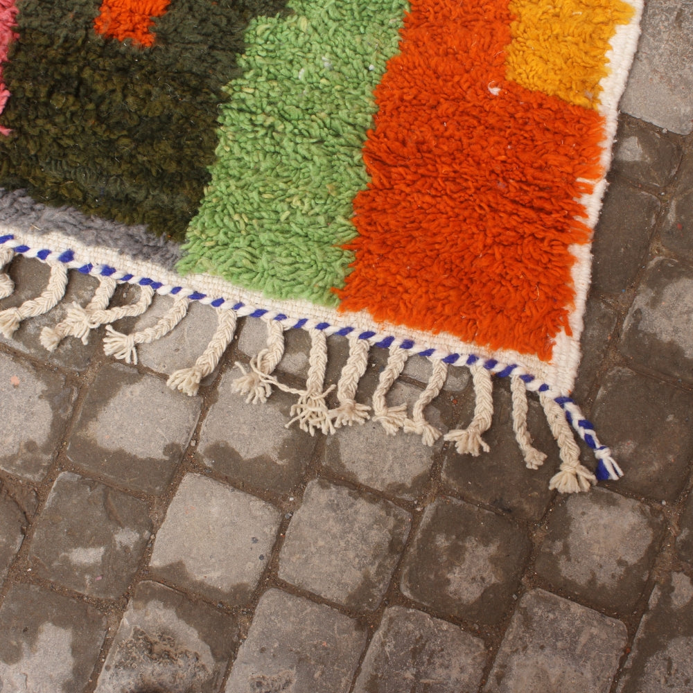wool boujaad berber rug artisan weave