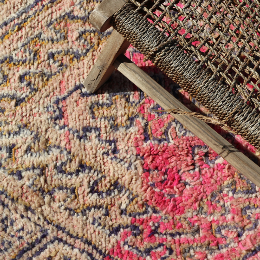 pink beni mguild rug handmade moroccan berber wool carpet