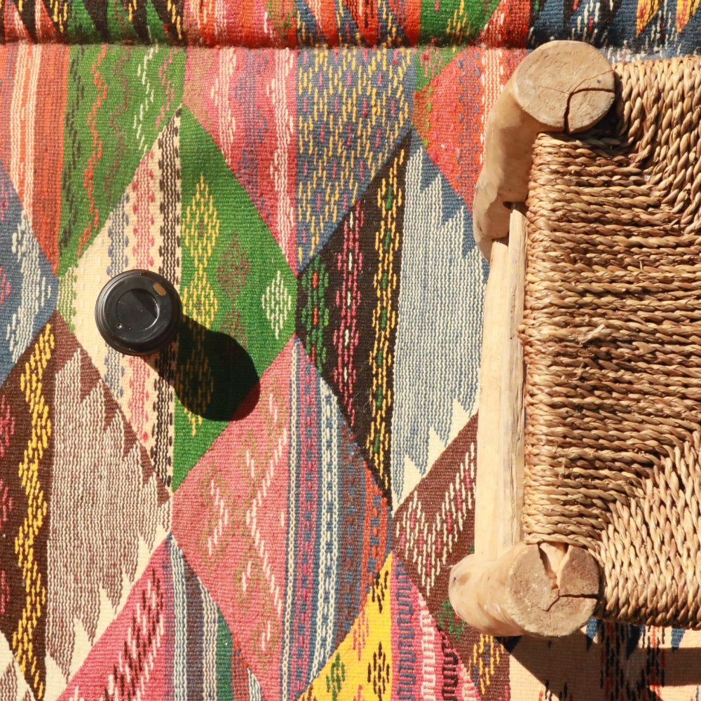 berber picasso moroccan rug abstract geometric wool pattern detail