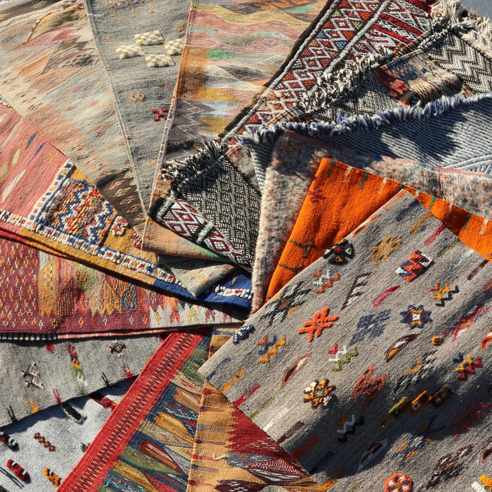 taznakht moroccan rug geometric berber wool pattern detail