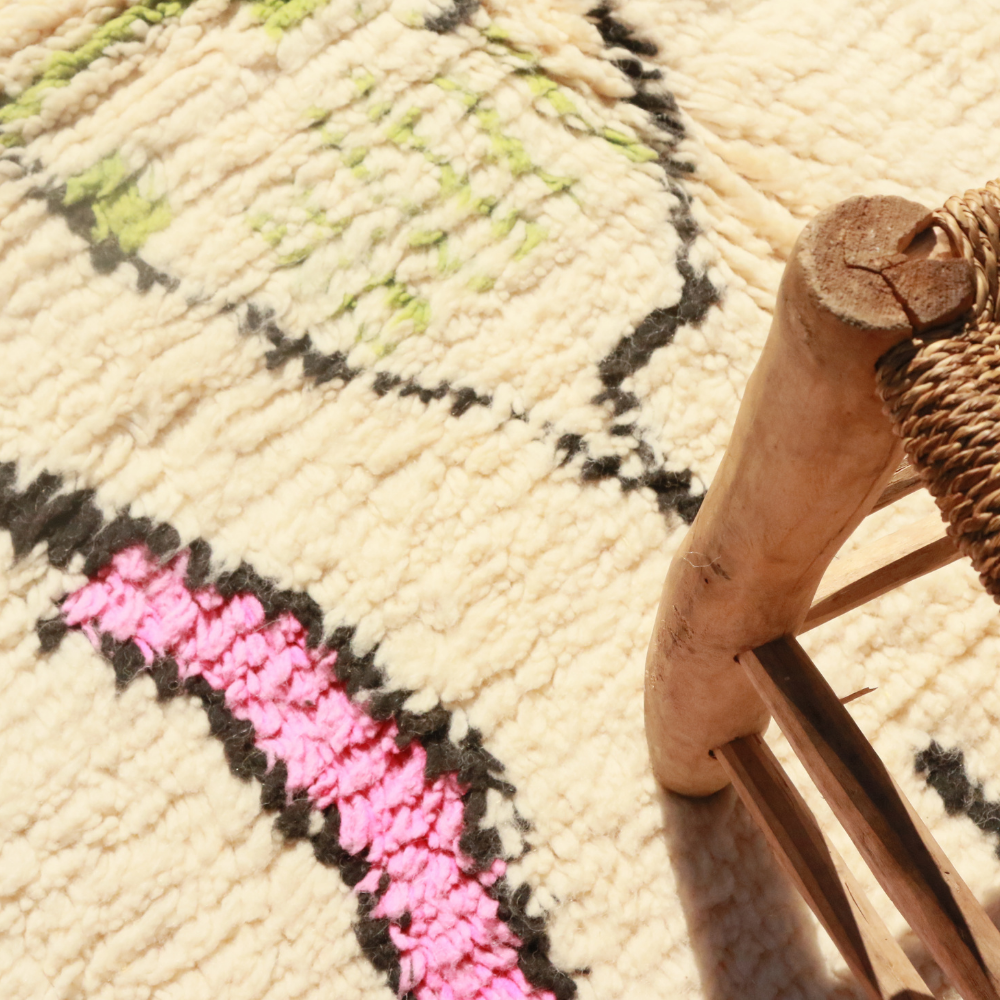 Azilal Berber Rug - Handwoven Moroccan Colorful Wool Carpet