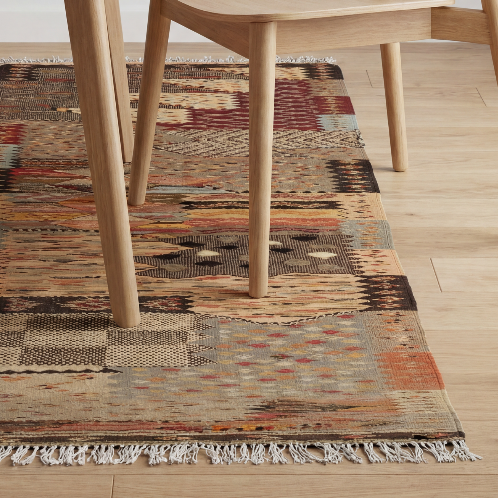 Mosaic Taznakht Rug - Berber Picasso Moroccan Wool Carpet