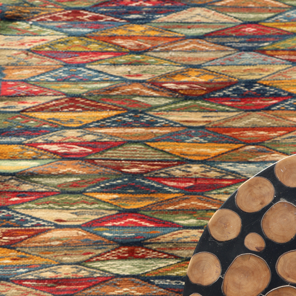 Abstract Berber Picasso Rug - Handwoven Geometric Wool Carpet