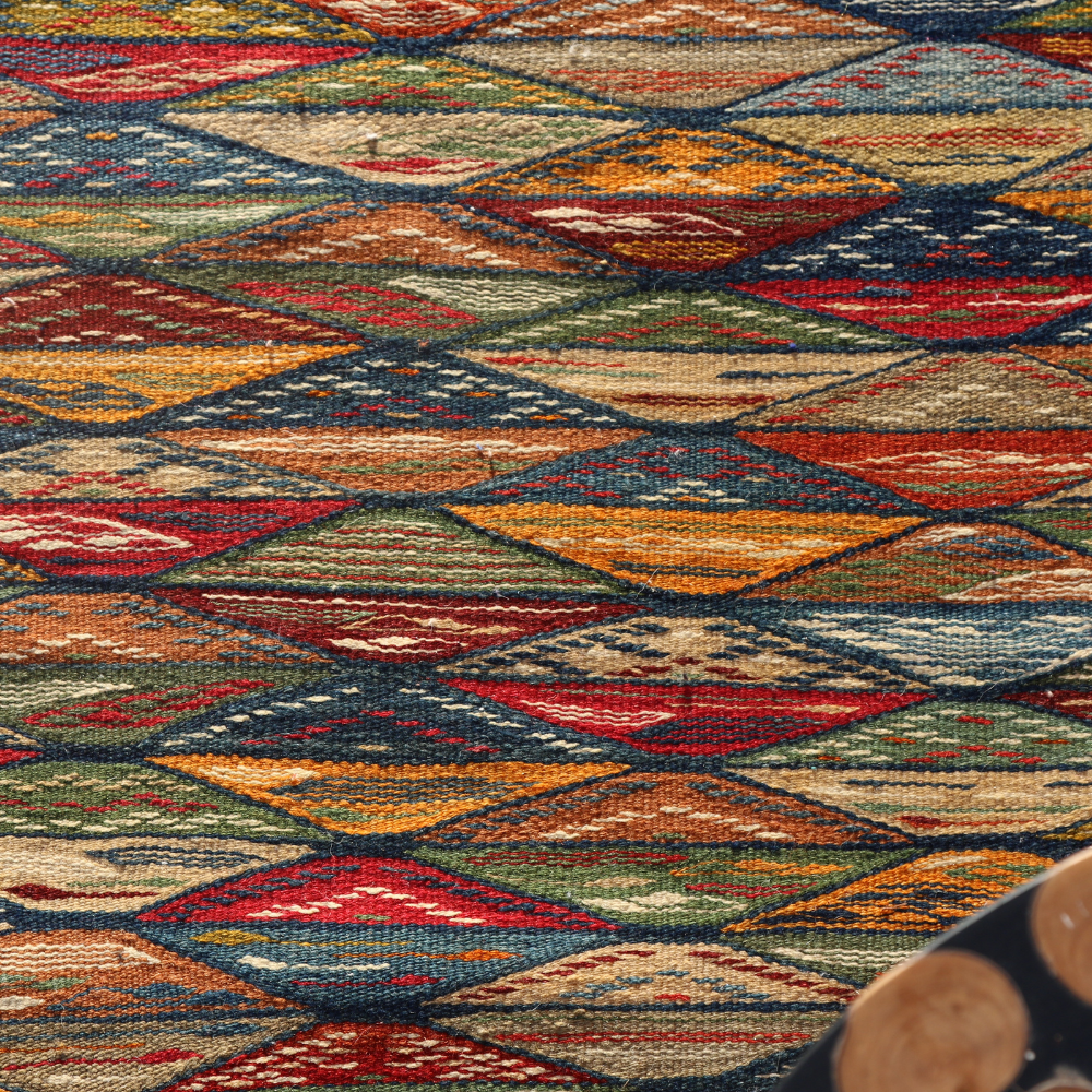 Abstract Berber Picasso Rug - Handwoven Geometric Wool Carpet