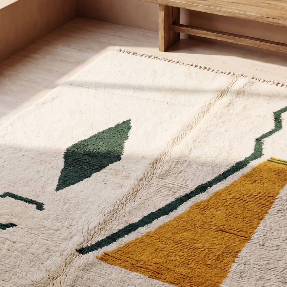 Contemporary Beni Ourain Rug - Moroccan Wool Berber Carpet