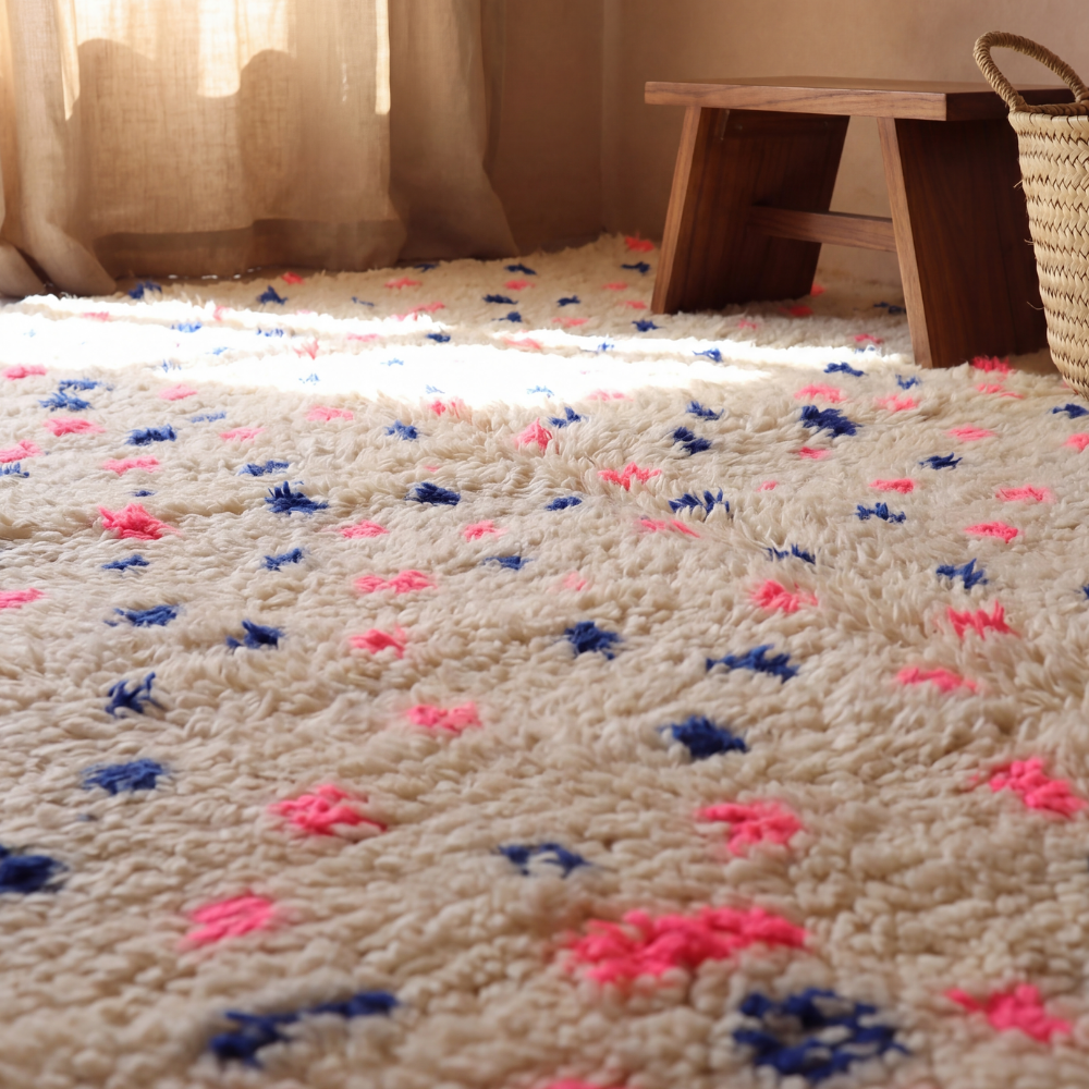 Contemporary Beni Ourain Rug - Handwoven Modern Berber Wool Rug