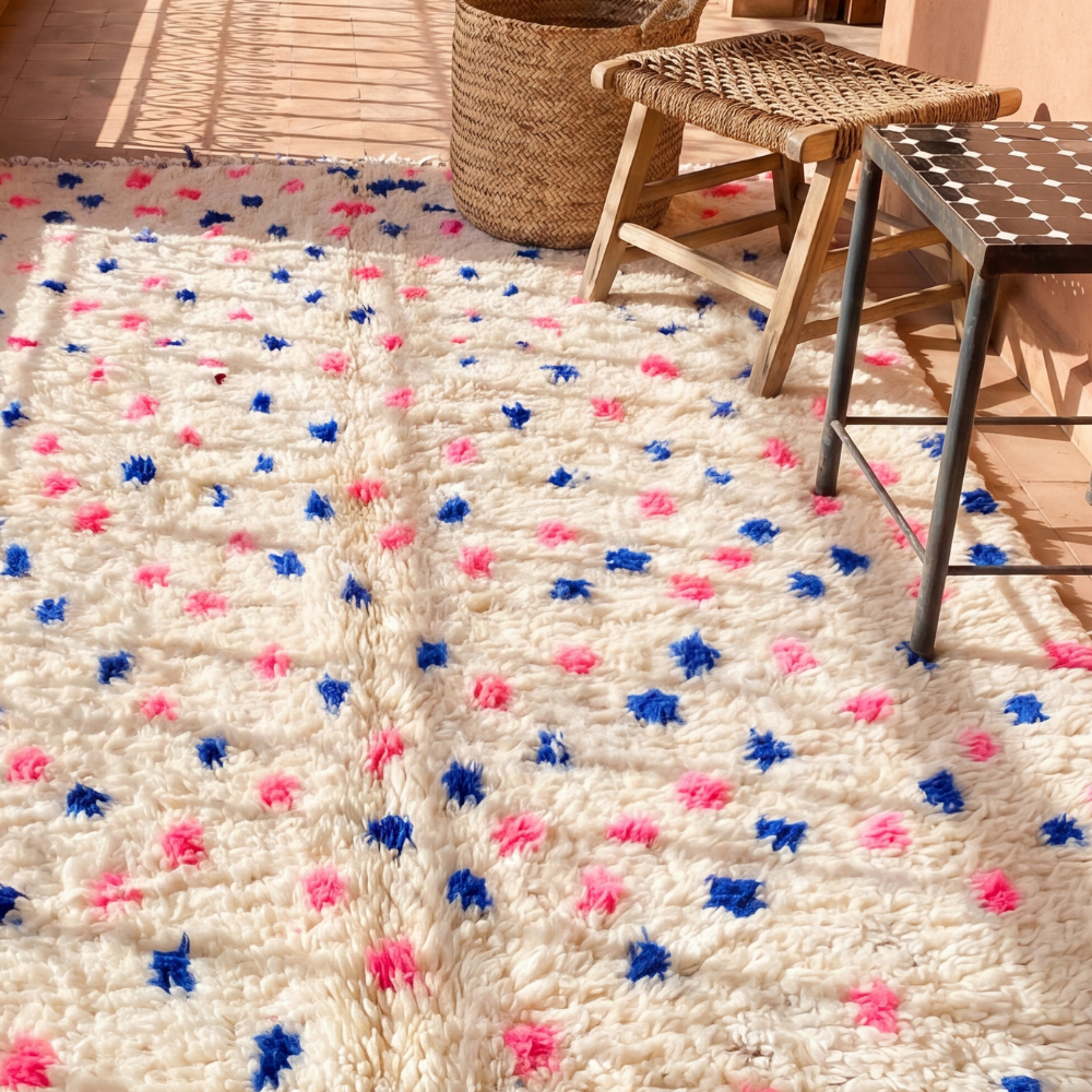 Contemporary Beni Ourain Rug - Handwoven Modern Berber Wool Rug