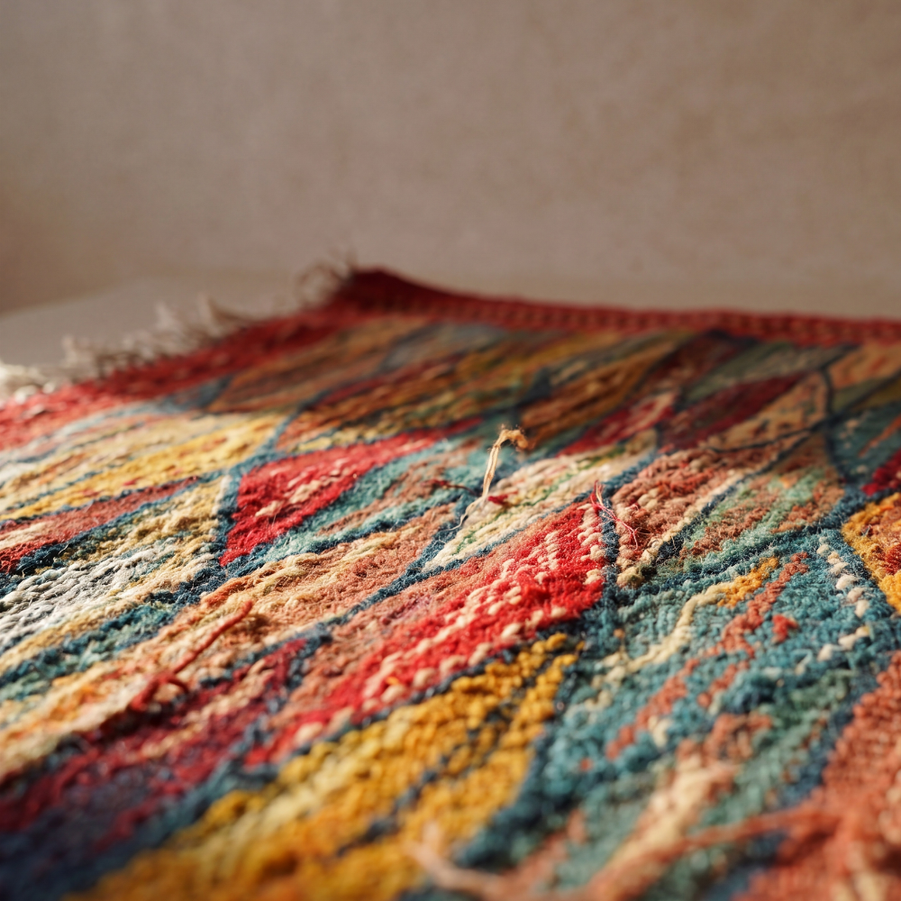 Abstract Berber Picasso Rug - Handwoven Geometric Wool Carpet