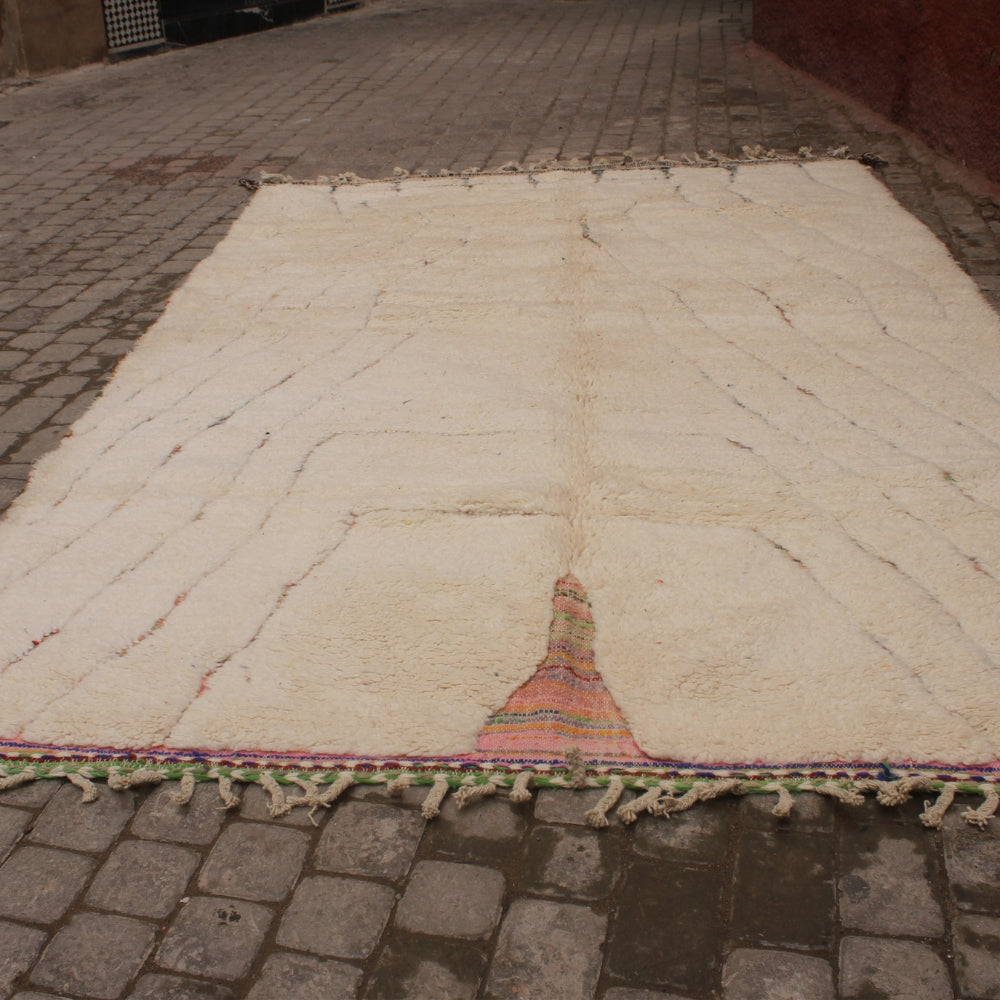 beni ourain rug wool texture close up