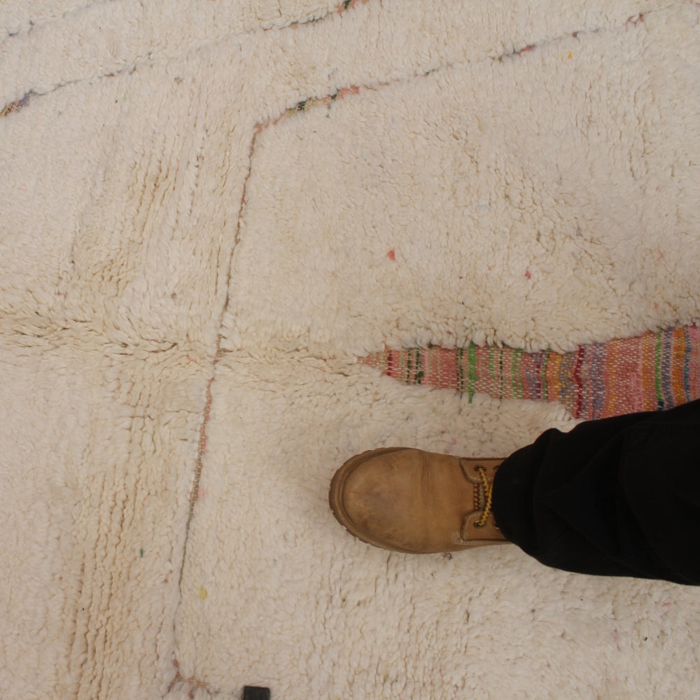 beni ourain rug tribal detail fringe