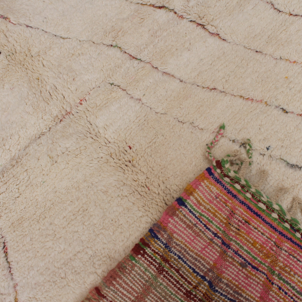 minimalist moroccan rug ivory wool design