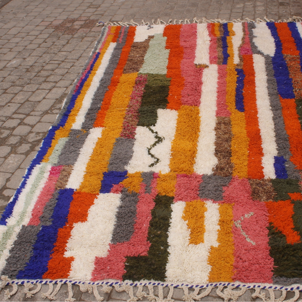 colorful berber rug high pile wool