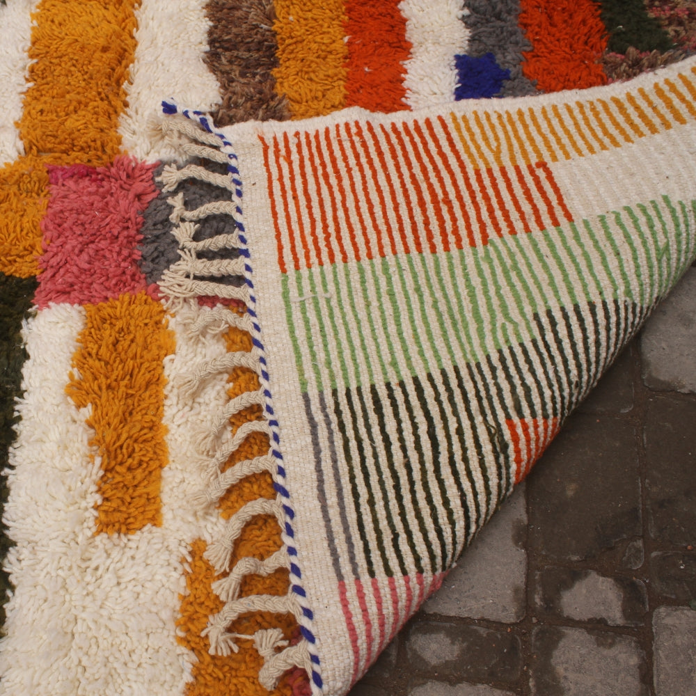 handmade moroccan boujaad rug detail