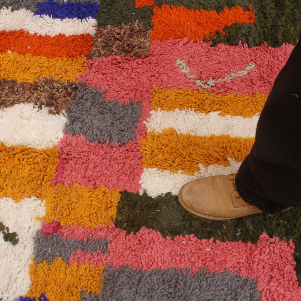 boujaad rug close up wool texture