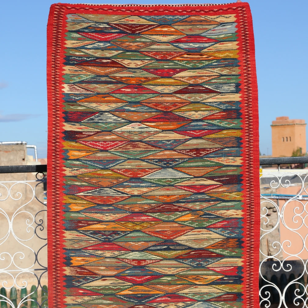 Abstract Berber Picasso Rug - Handwoven Geometric Wool Carpet