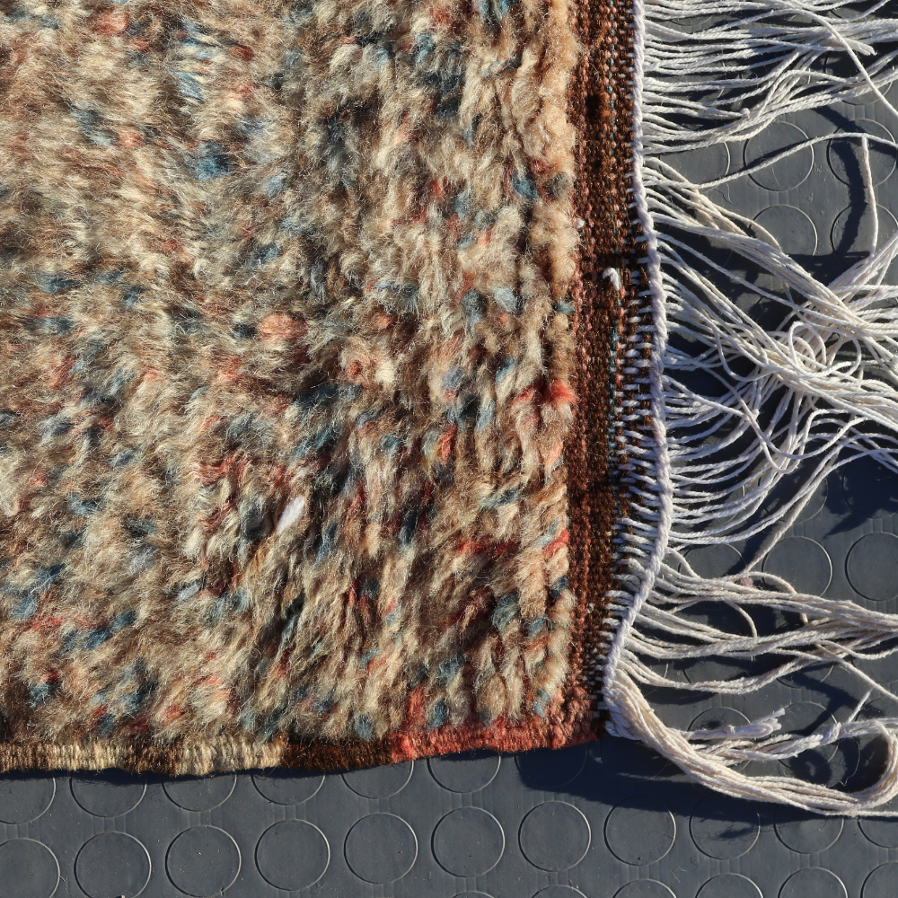 Earthy Multicolor Akhnif Berber Rug - Handwoven Flat Weave Wool Rug